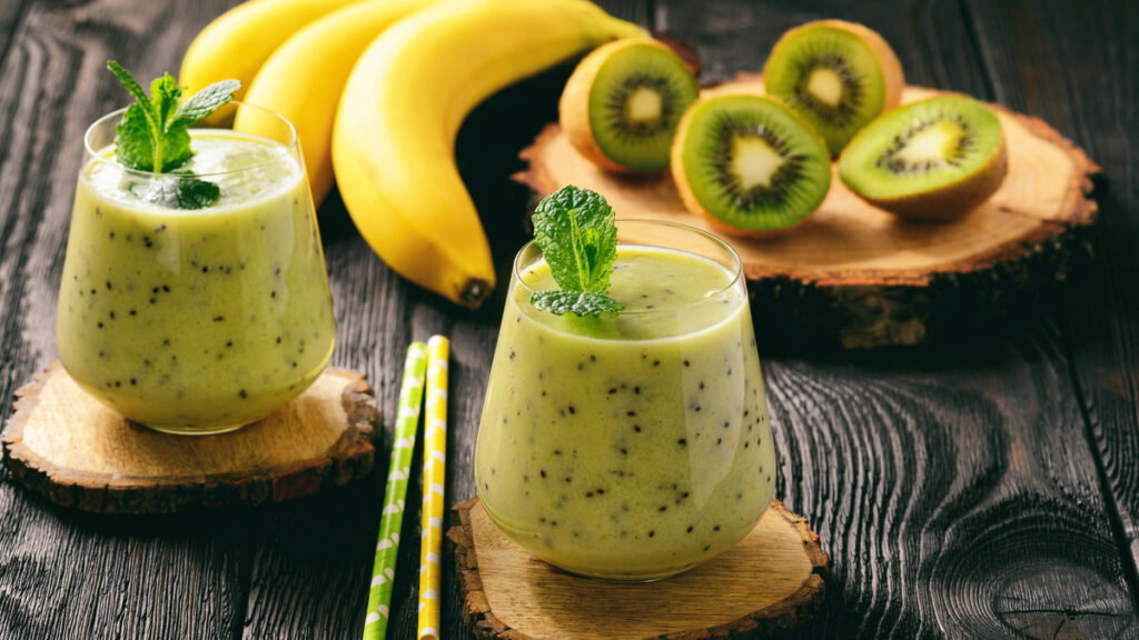 Receita de Smoothie de Kiwi e Chia